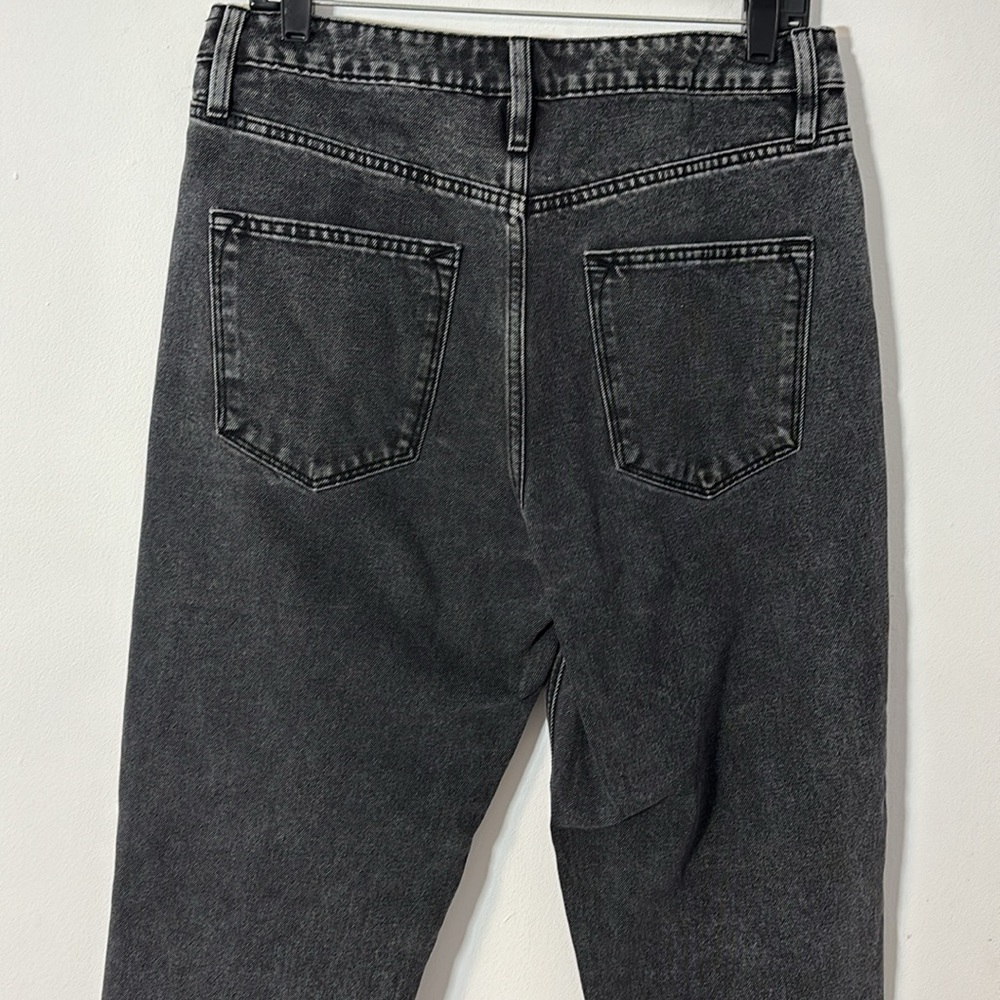 Vigold Denim‎ Billie 90s Jean Women Size 9 Black Wash Distressed Ripped Raw Hem - Picture 8 of 10